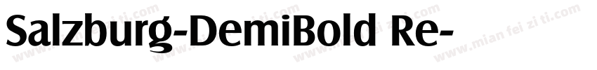 Salzburg-DemiBold Re字体转换